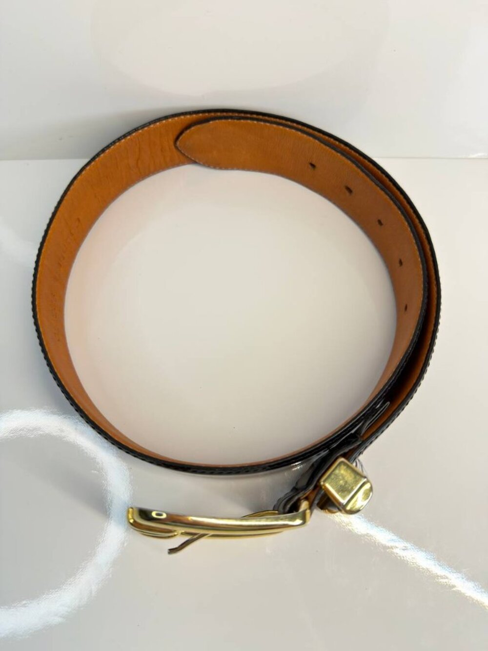Aquascutum London Cobbler Leather Belt – Premium Quality | Size L - Picture 7 of 10